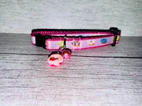 Pink Doughnuts and Sweet Treats Cat Collar - Handmade in the UK 1