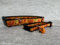 Autumn Pumpkin Acorn Leaf Cat Collar 2