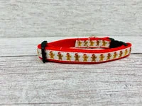 Gingerbread Man Christmas Cat Collar 3