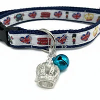 London Cat Collar with Bell & Crown Charm 5