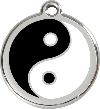 Red Dingo Yin Yang Personalised Enamel Pet ID Tag
