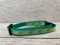 Turtle Print Puppy & Small Dog Collar - Handmade in the UK 3