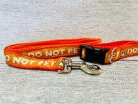 Do Not Pet Me Alert Dog Collar - Solid Colour 1