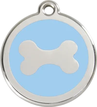 Personalised Red Dingo Enamel Bone Pet ID Tag 3