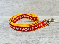 Red Ribbon Nervous Alert Dog Lead 4