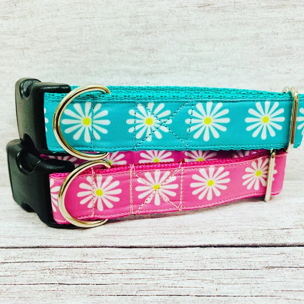 Single Daisy Print Dog Collar